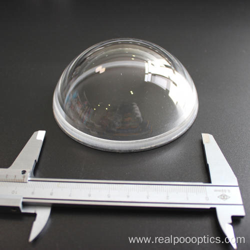 Quartz glass dome mounted for underwater camera